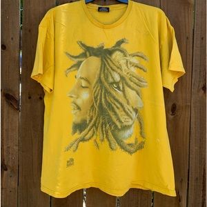 Vintage 90s -00s Bob Marley Lion T-shirt Size 2XL